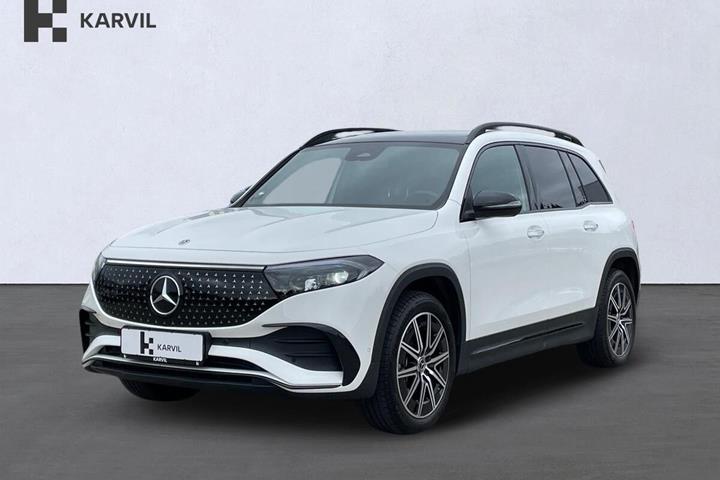 Hvid Mercedes EQB250+ fra 2025 set udefra