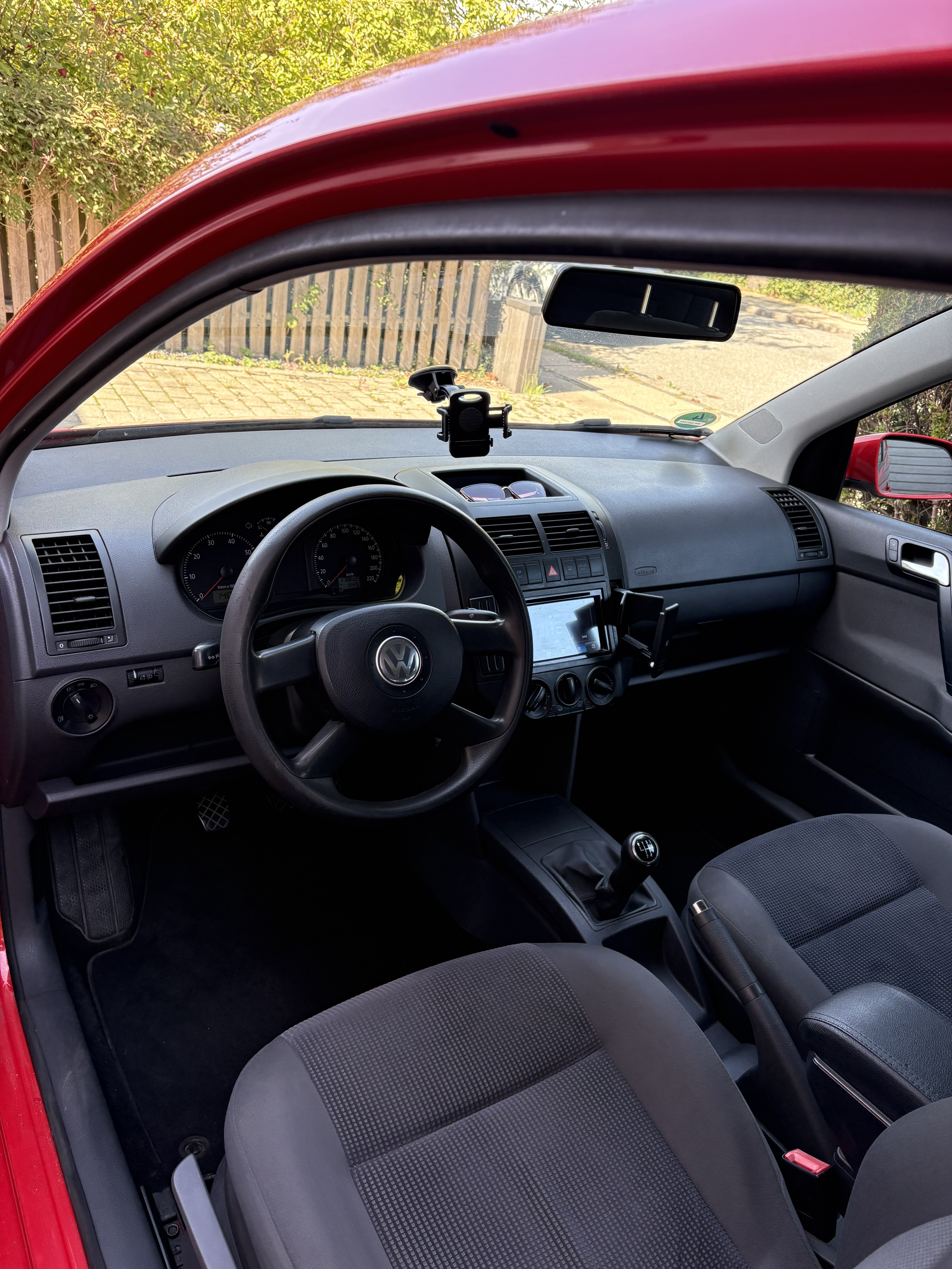 Rød VW Polo fra 2006
