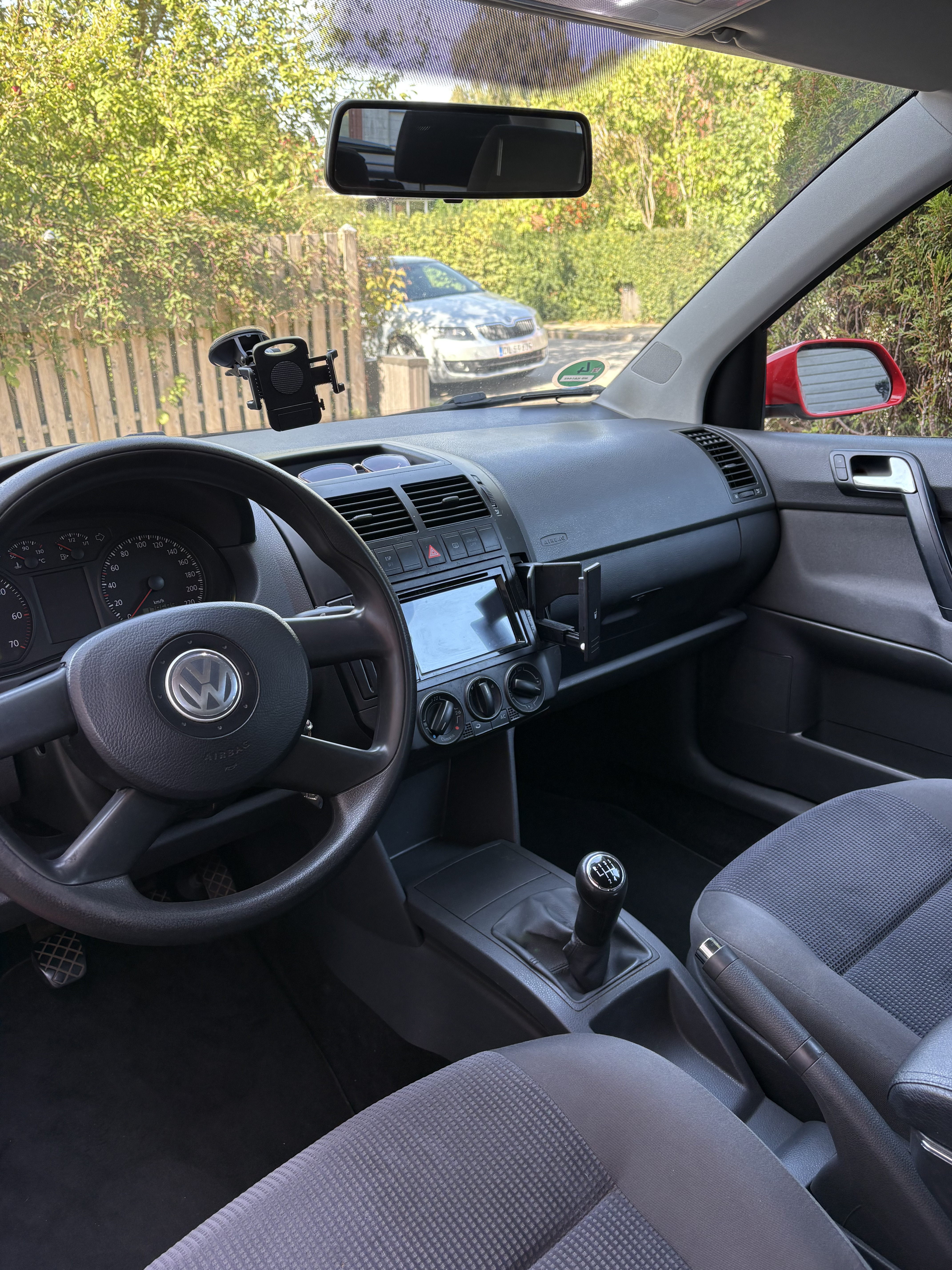 Rød VW Polo fra 2006