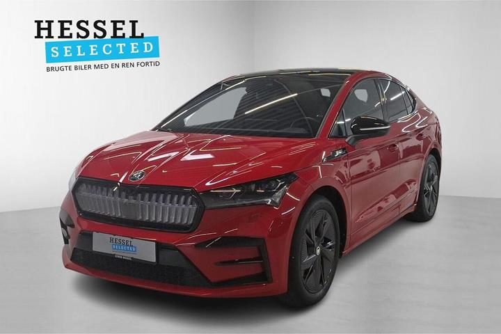 Rød Skoda Enyaq fra 2023
