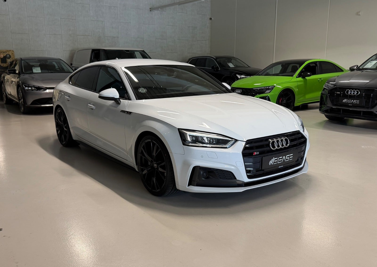 Hvid Audi S5 fra 2017