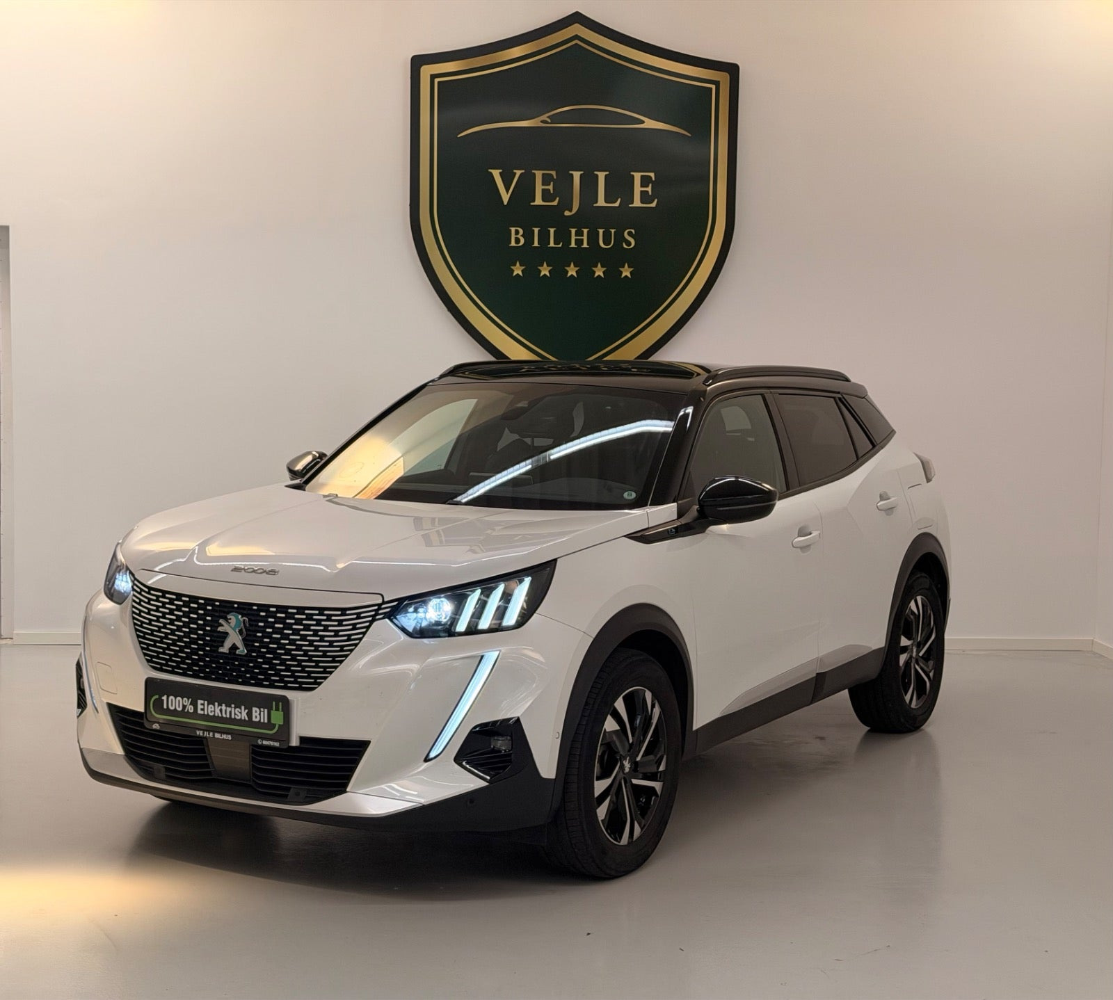 Grøn Peugeot e-2008 fra 2021