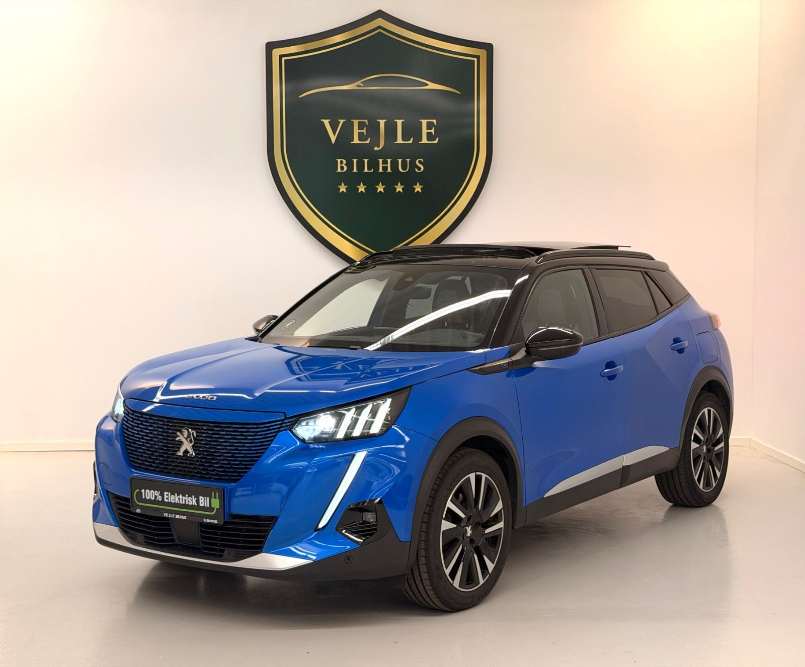 Grøn Peugeot e-2008 fra 2020