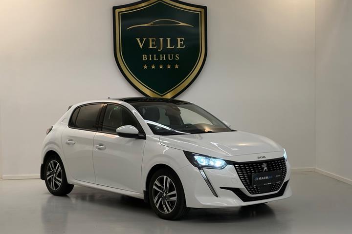 Gul Peugeot 208 fra 2020