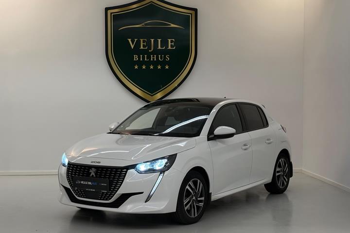 Gul Peugeot 208 fra 2020