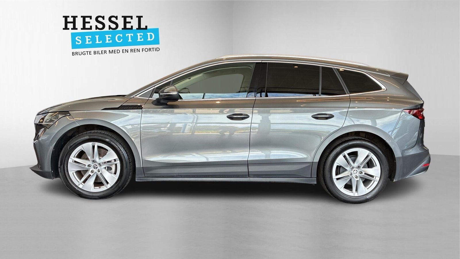 Grå Skoda Enyaq fra 2024