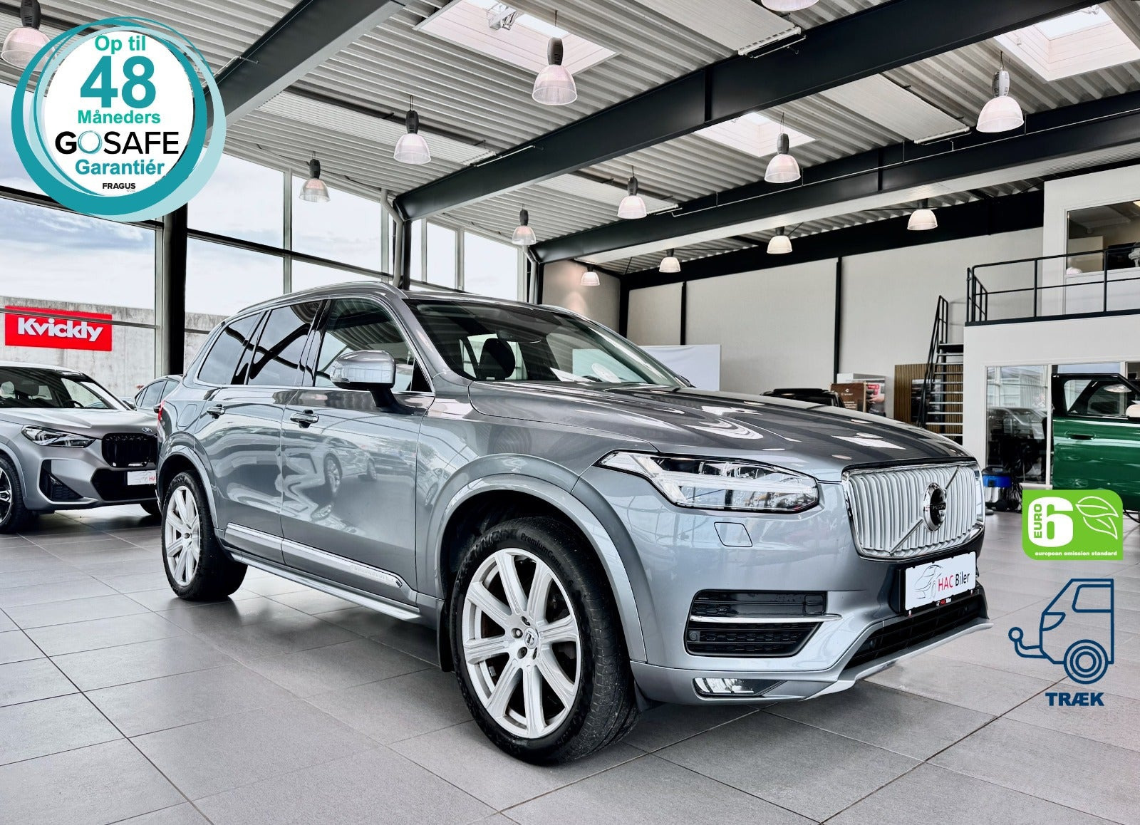 Grå Volvo XC90 fra 2018