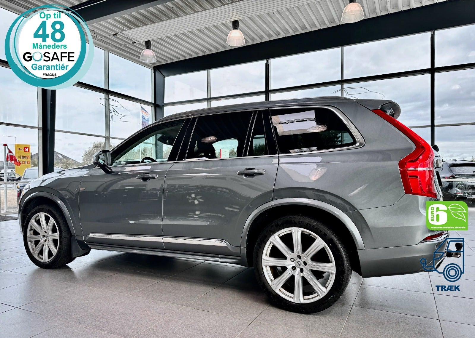 Grå Volvo XC90 fra 2018
