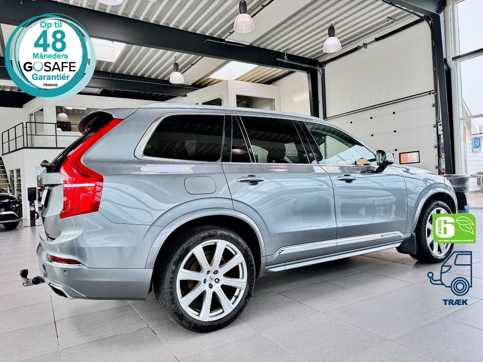 Grå Volvo XC90 fra 2018