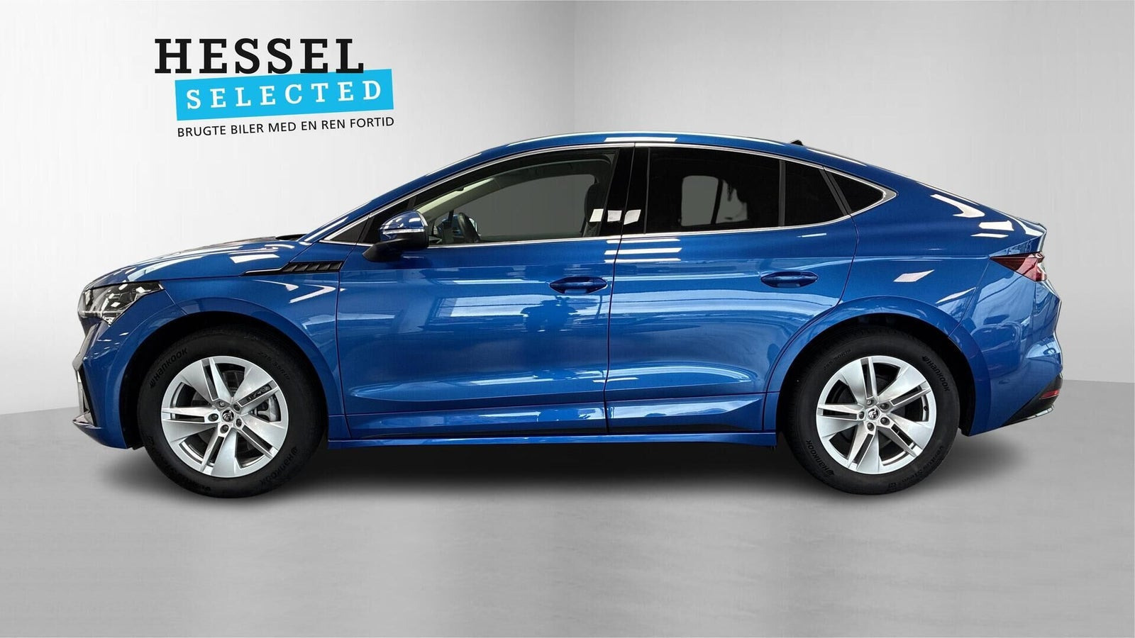 Blå Skoda Enyaq fra 2024