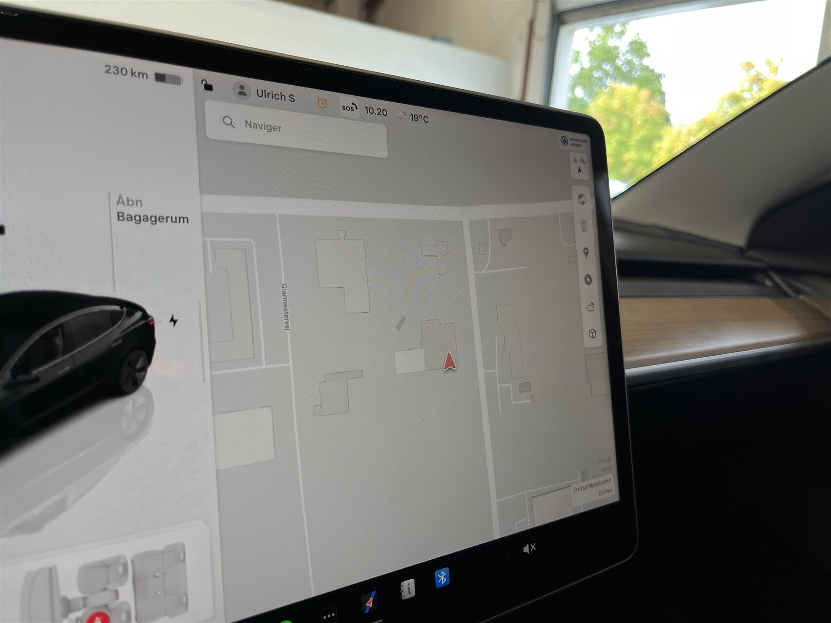 Sort Tesla Model 3 fra 2023