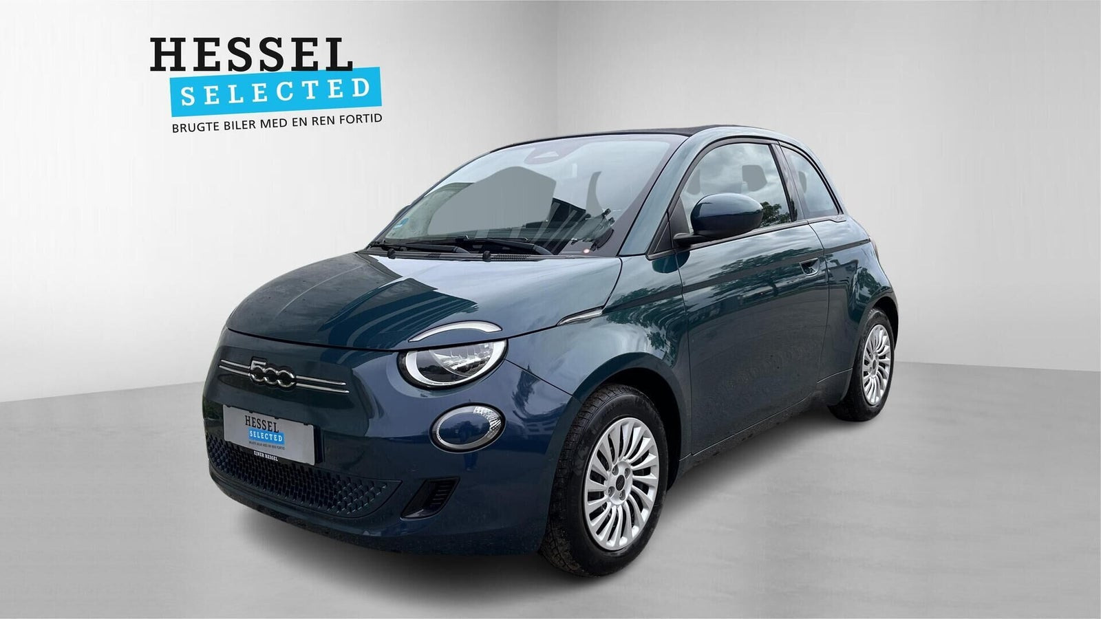 Grøn Fiat 500e fra 2024