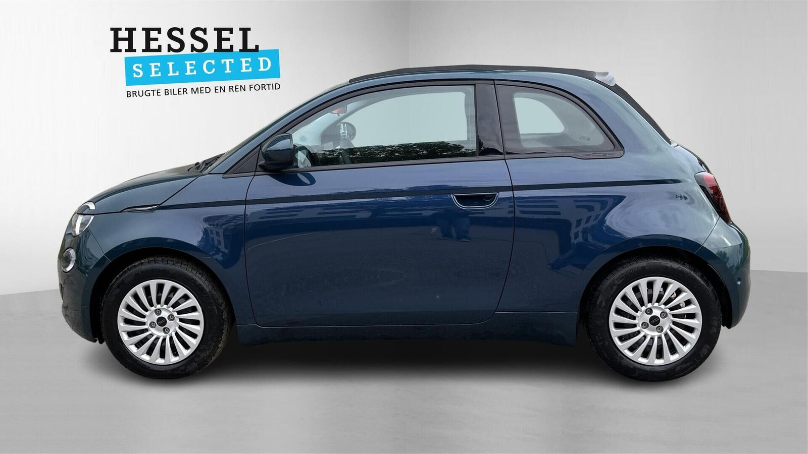 Grøn Fiat 500e fra 2024