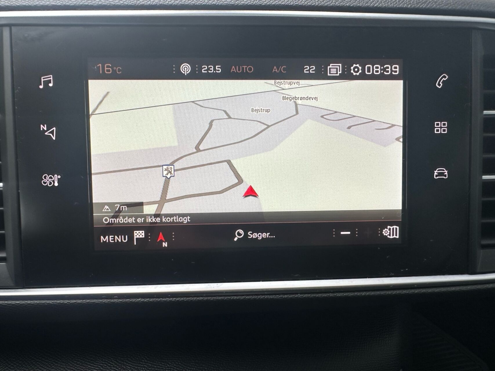 Blå Peugeot 308 fra 2018