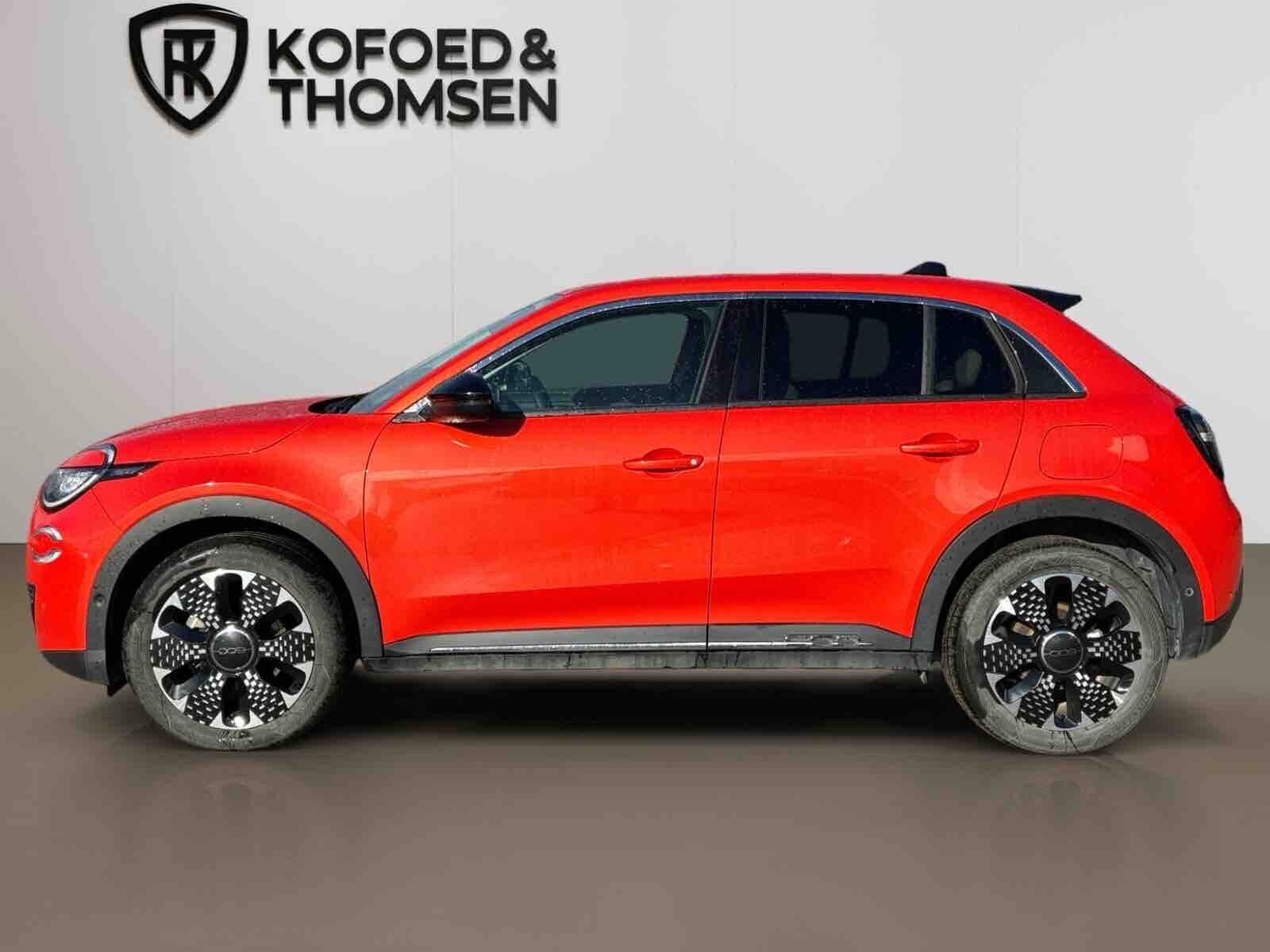Orange Fiat 600e fra 2025