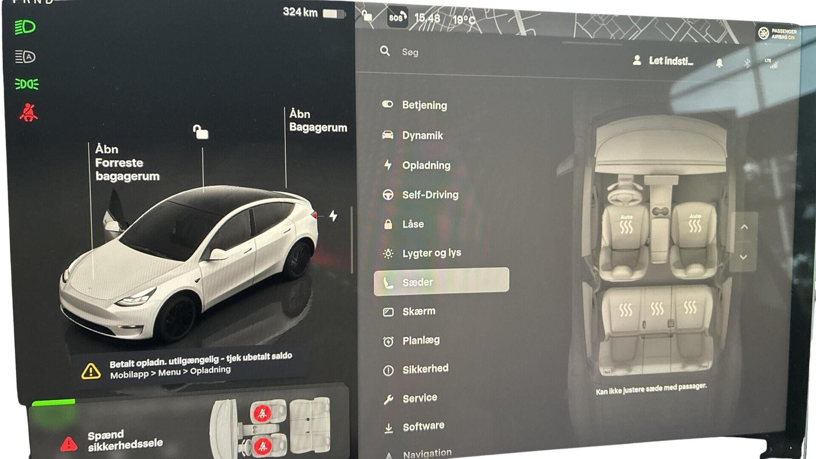Hvid Tesla Model Y fra 2023