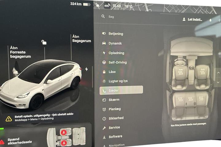 Hvid Tesla Model Y fra 2023