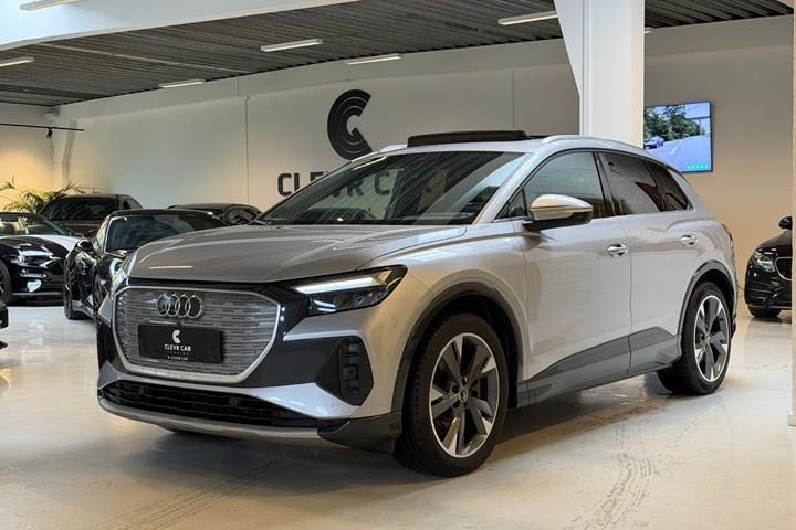 Sølv Audi Q4 e-tron fra 2023