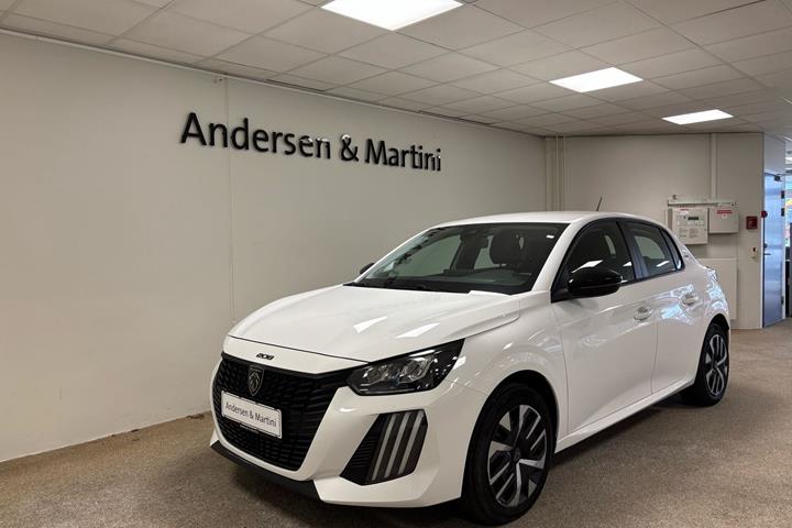 Hvid Peugeot e-208 fra 2025