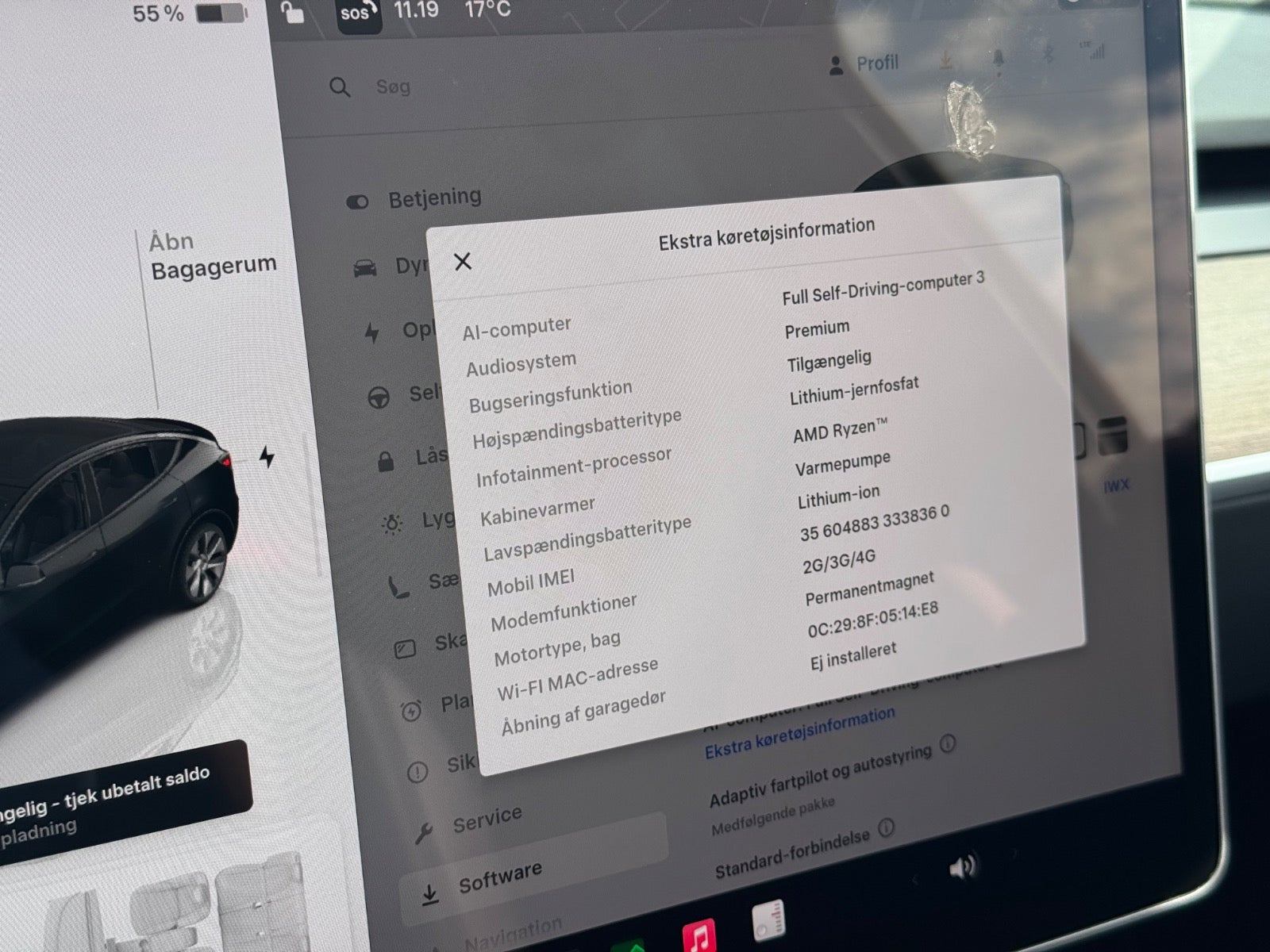 Sort Tesla Model Y fra 2024