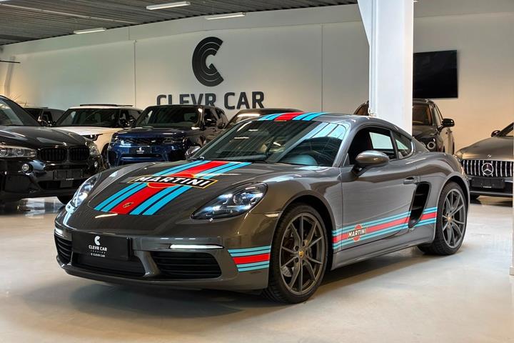 Grå Porsche 718 Cayman fra 2018
