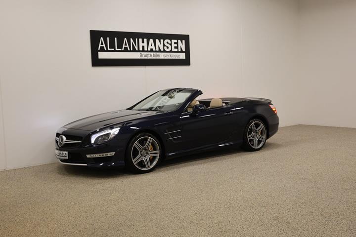Blå Mercedes SL63 fra 2013