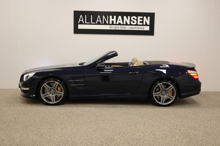 Blå Mercedes SL63 fra 2013