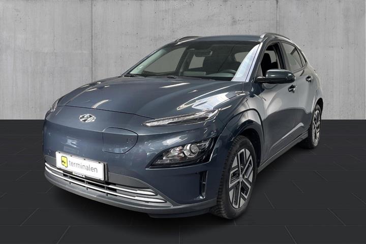 Blå Hyundai Kona fra 2023
