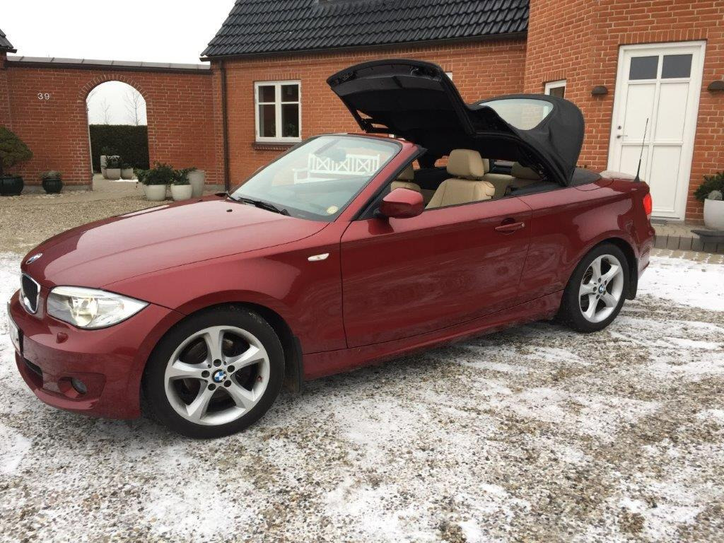 Rød BMW 120d fra 2013