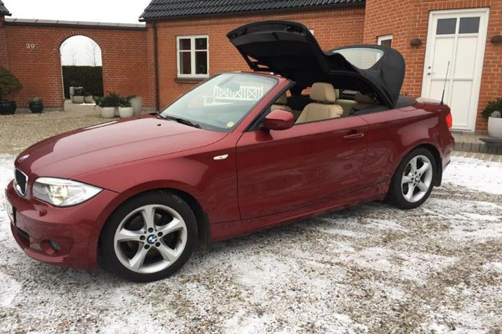 Rød BMW 120d fra 2013