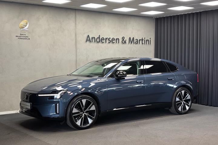 Blå Volvo ES90 fra 2026