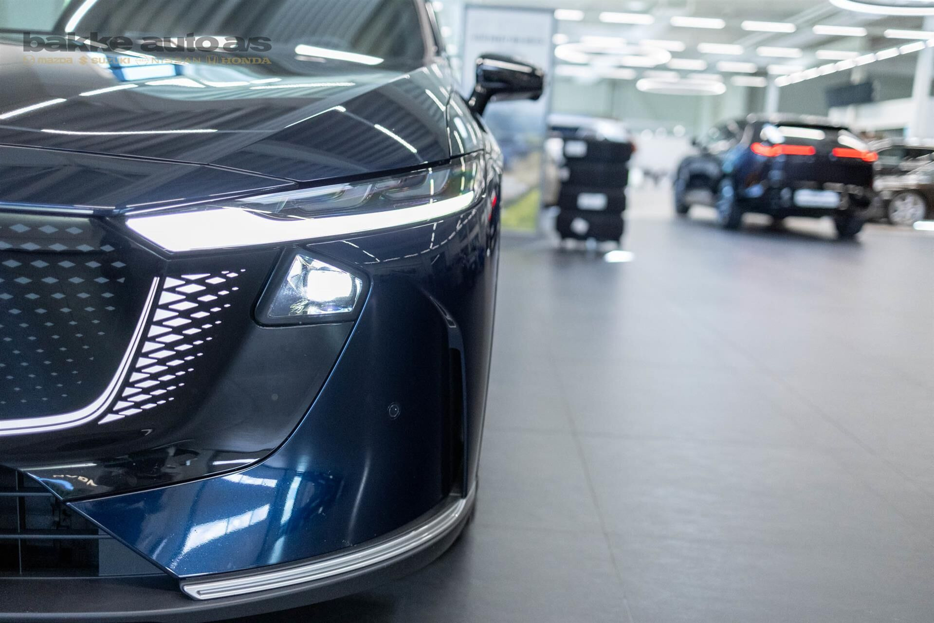 Blå Mazda 6e fra 2025