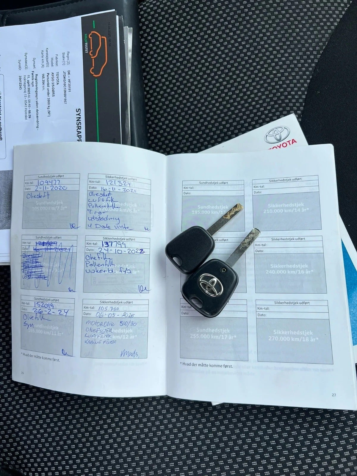 Grøn Toyota Aygo fra 2012