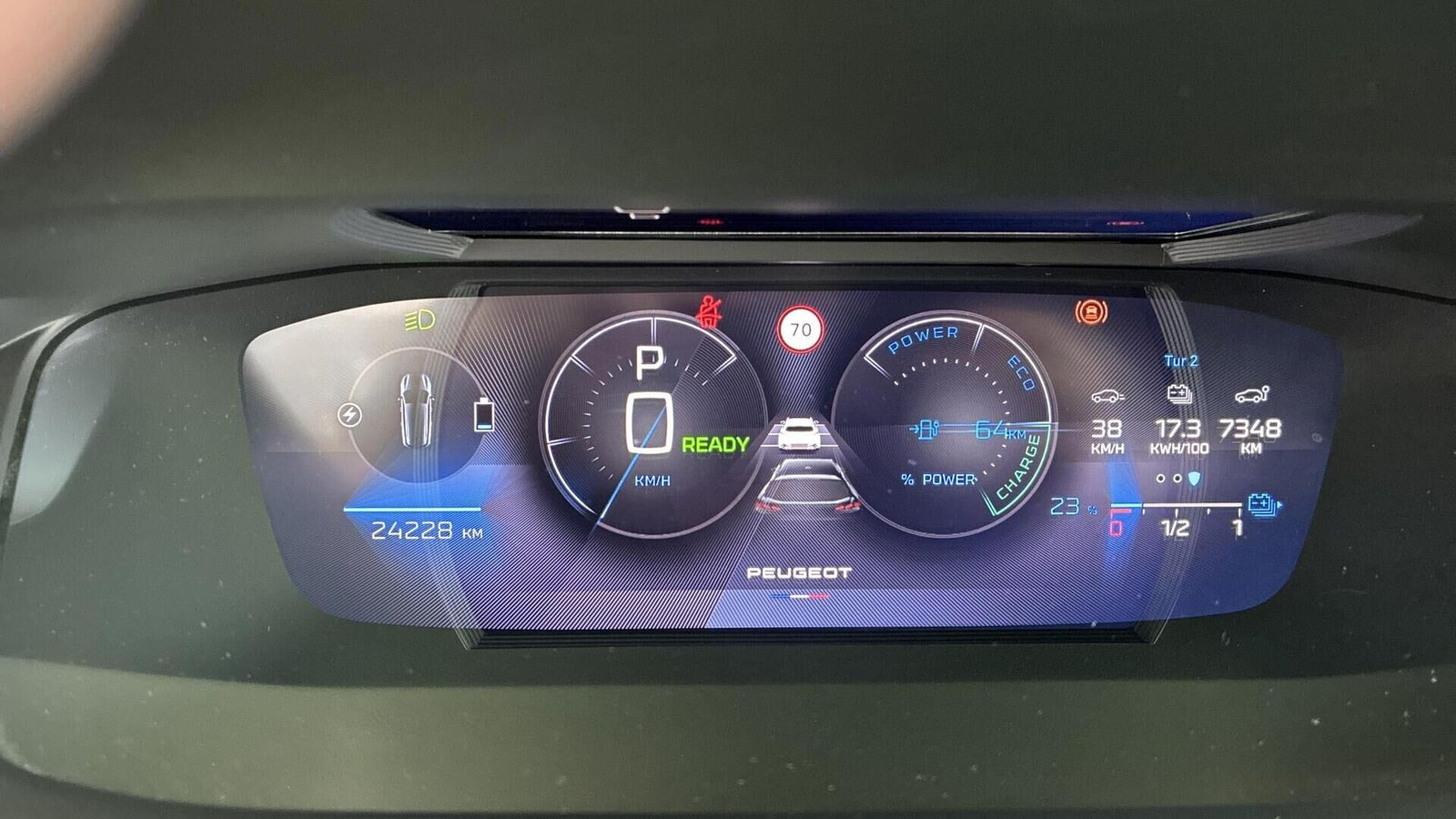 Hvid Peugeot E-308 fra 2024
