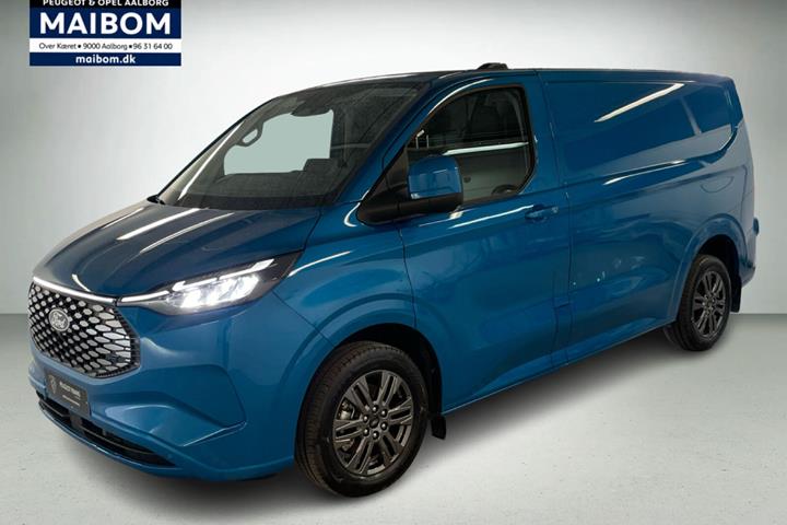 Blå Ford E-Transit Custom 320 L1 fra 2026