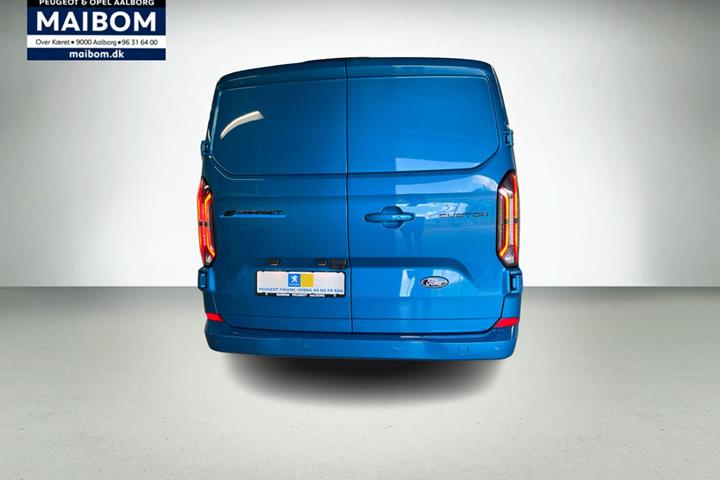 Blå Ford E-Transit Custom 320 L1 fra 2026
