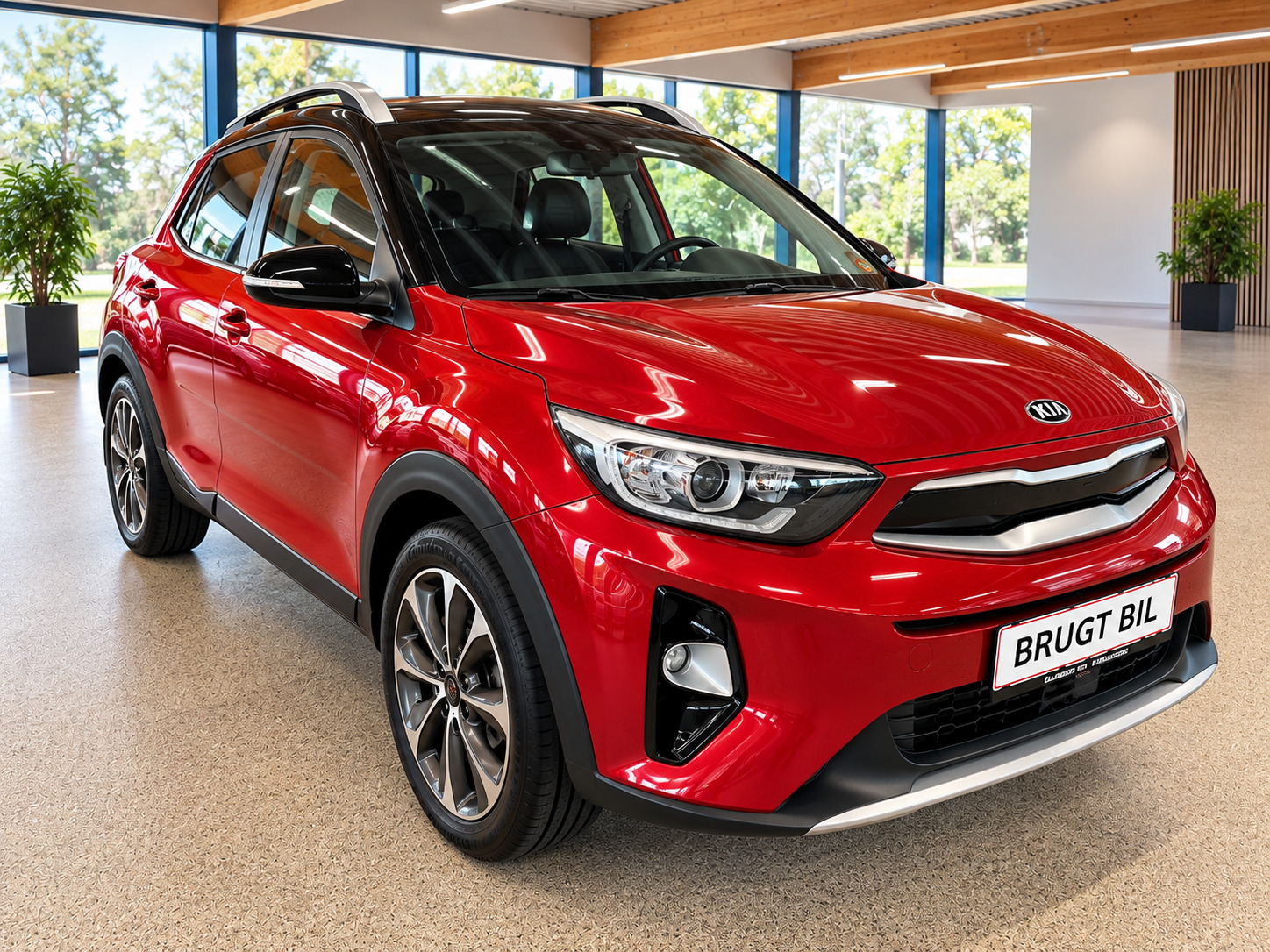 Rød Kia Stonic fra 2019