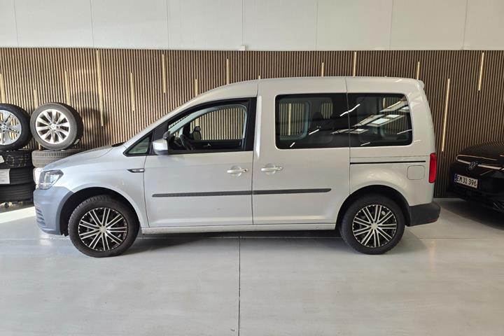 Sølv VW Caddy fra 2016