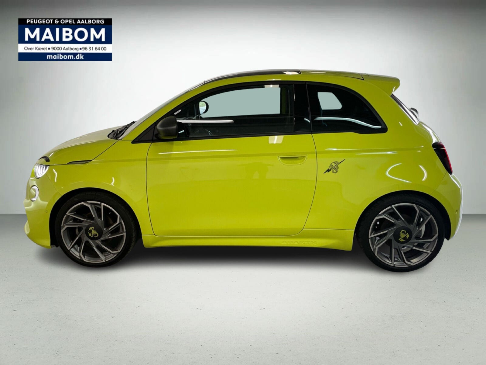 Gul Abarth 500e fra 2024