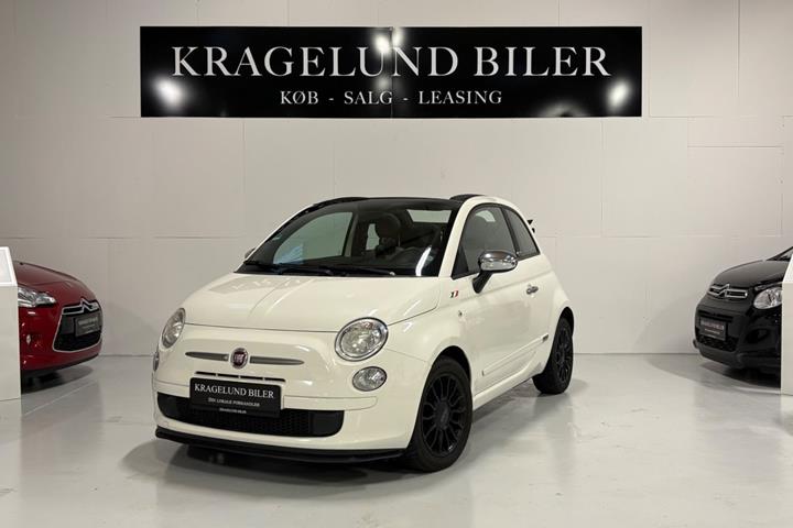 Grøn Fiat 500C fra 2012