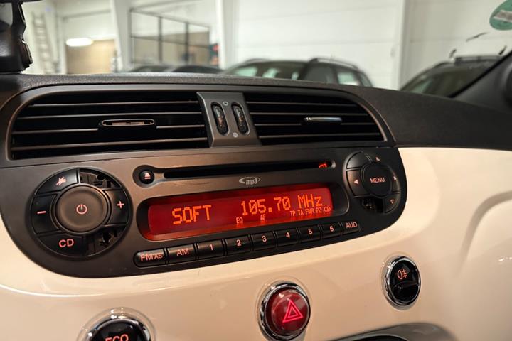 Grøn Fiat 500C fra 2012