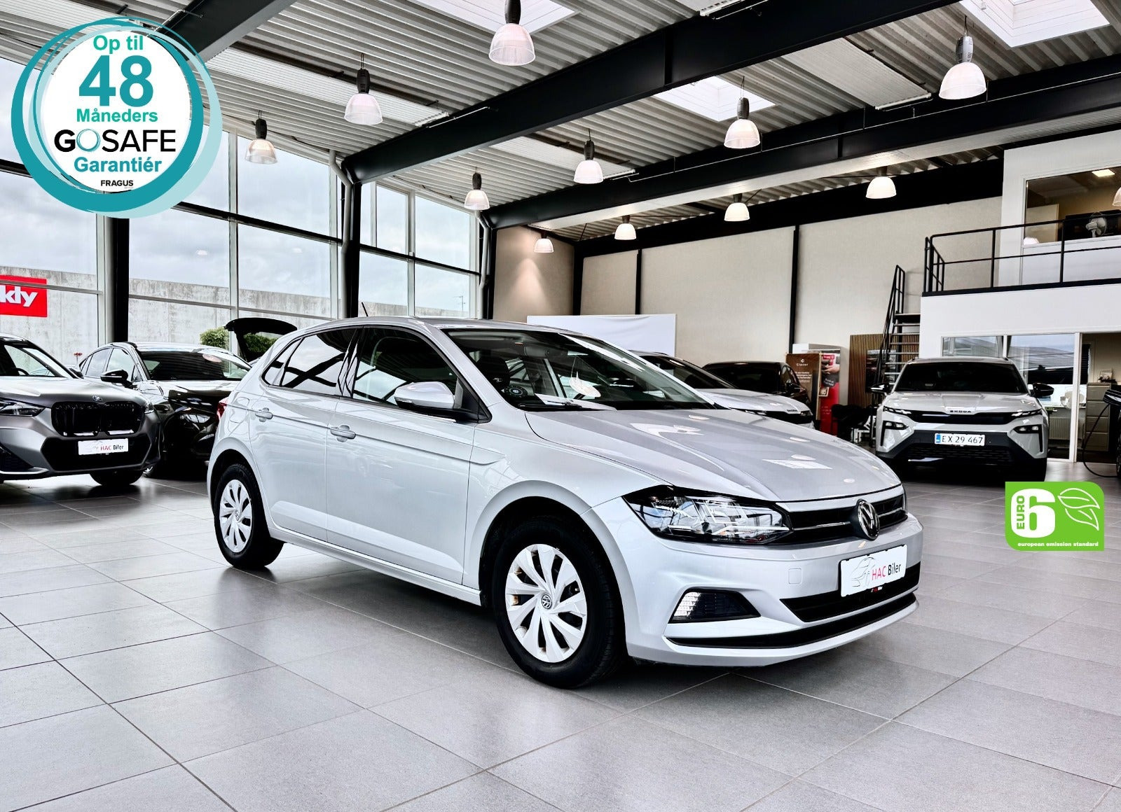Sølv VW Polo fra 2020