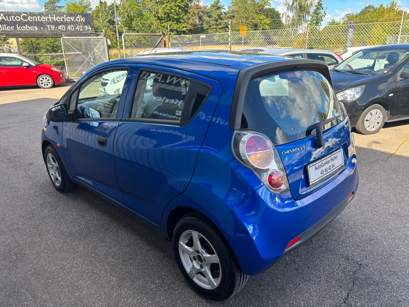 Blå Chevrolet Spark fra 2010