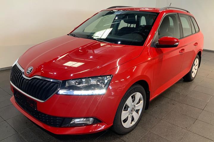 Rød Skoda Fabia fra 2019