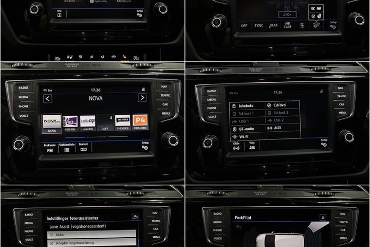 Sølv VW Touran fra 2017