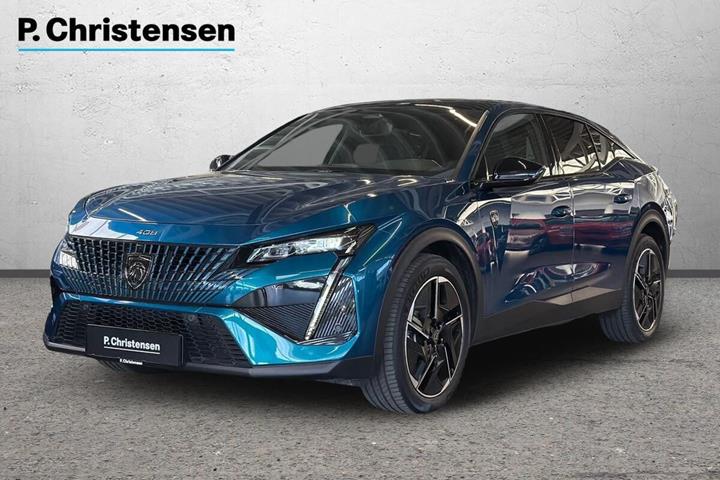 Blå Peugeot e-408 fra 2025