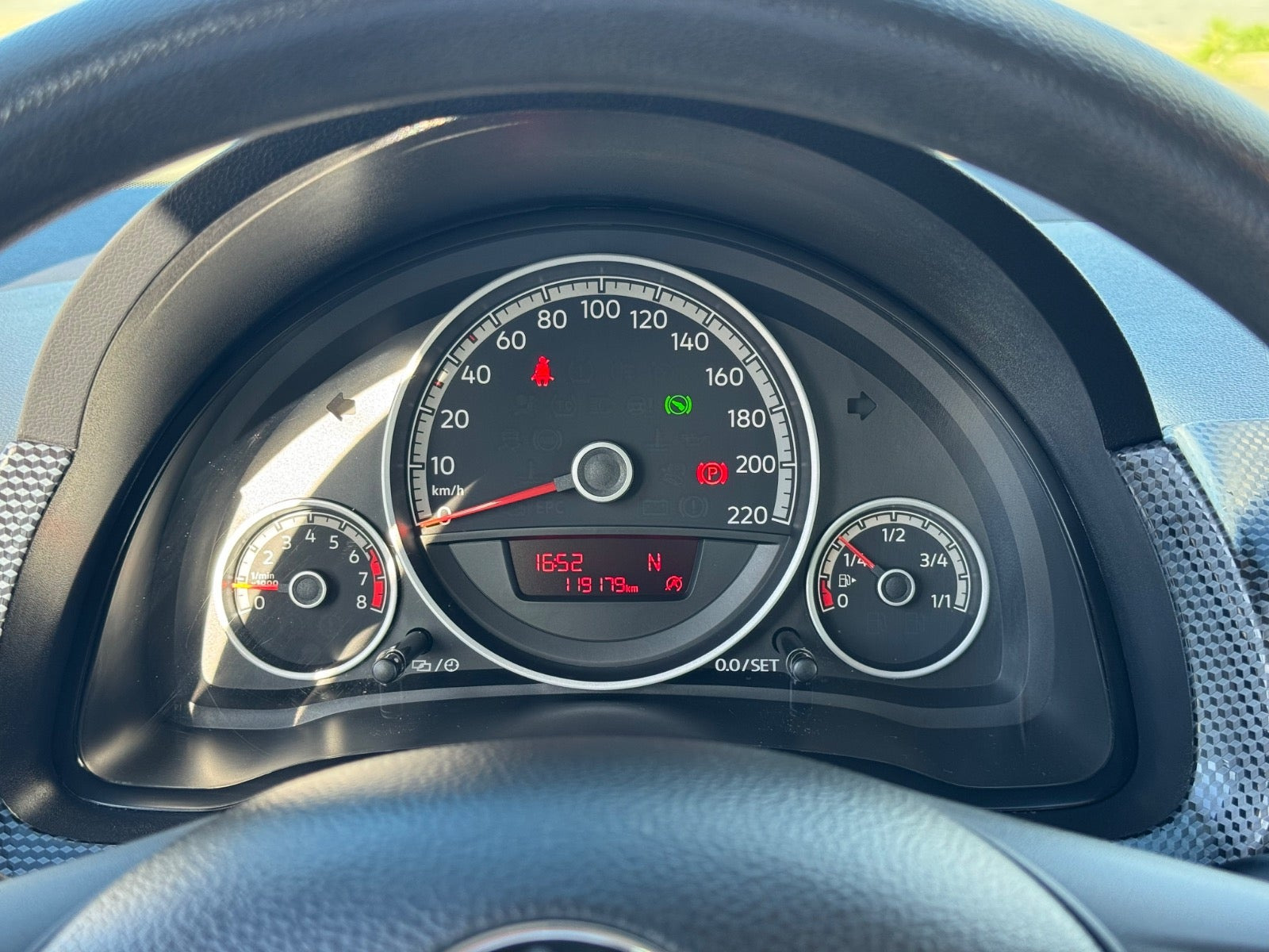 Blå VW UP! fra 2017