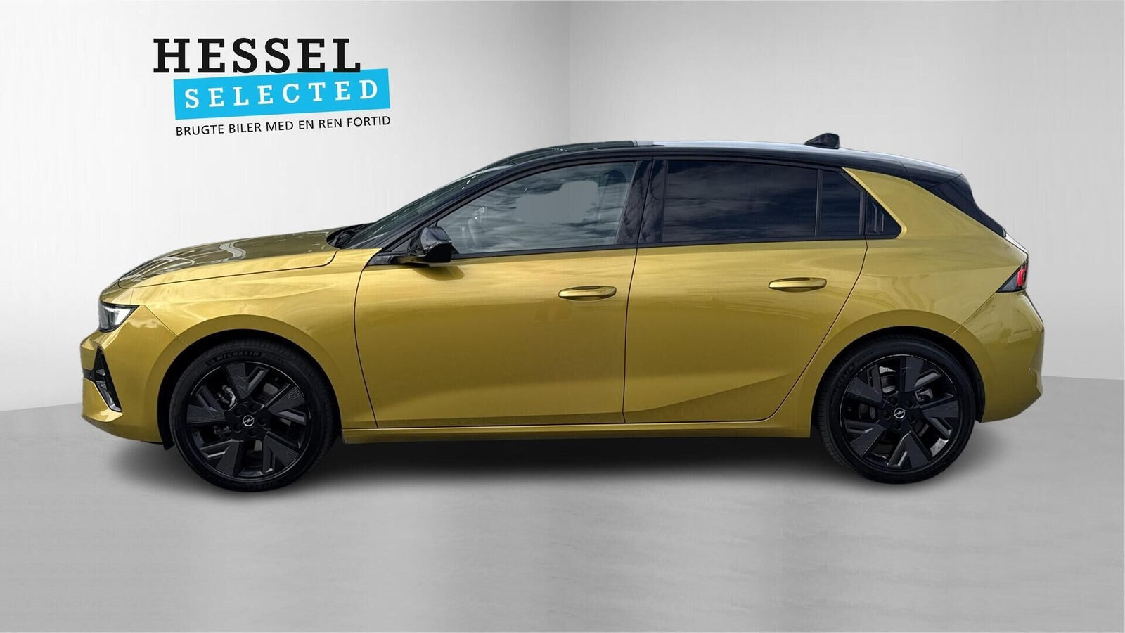 Gul Opel Astra-e fra 2024