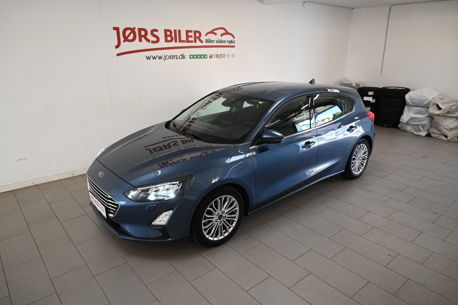 Blå Ford Focus fra 2020