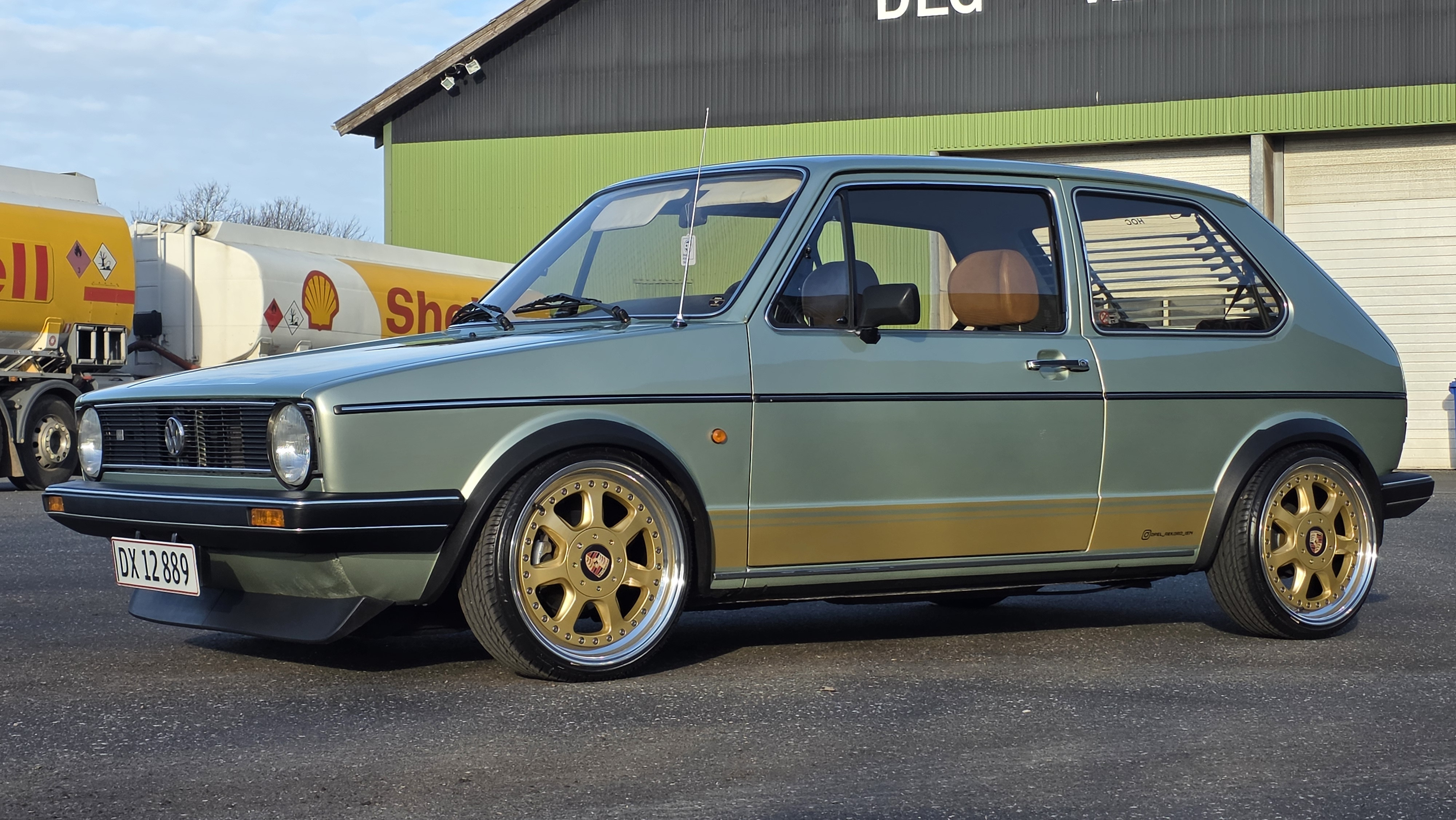 Grøn VW Golf fra 1981